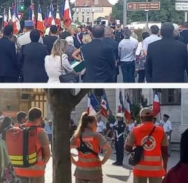 cérémonie pour la libération de Troyes