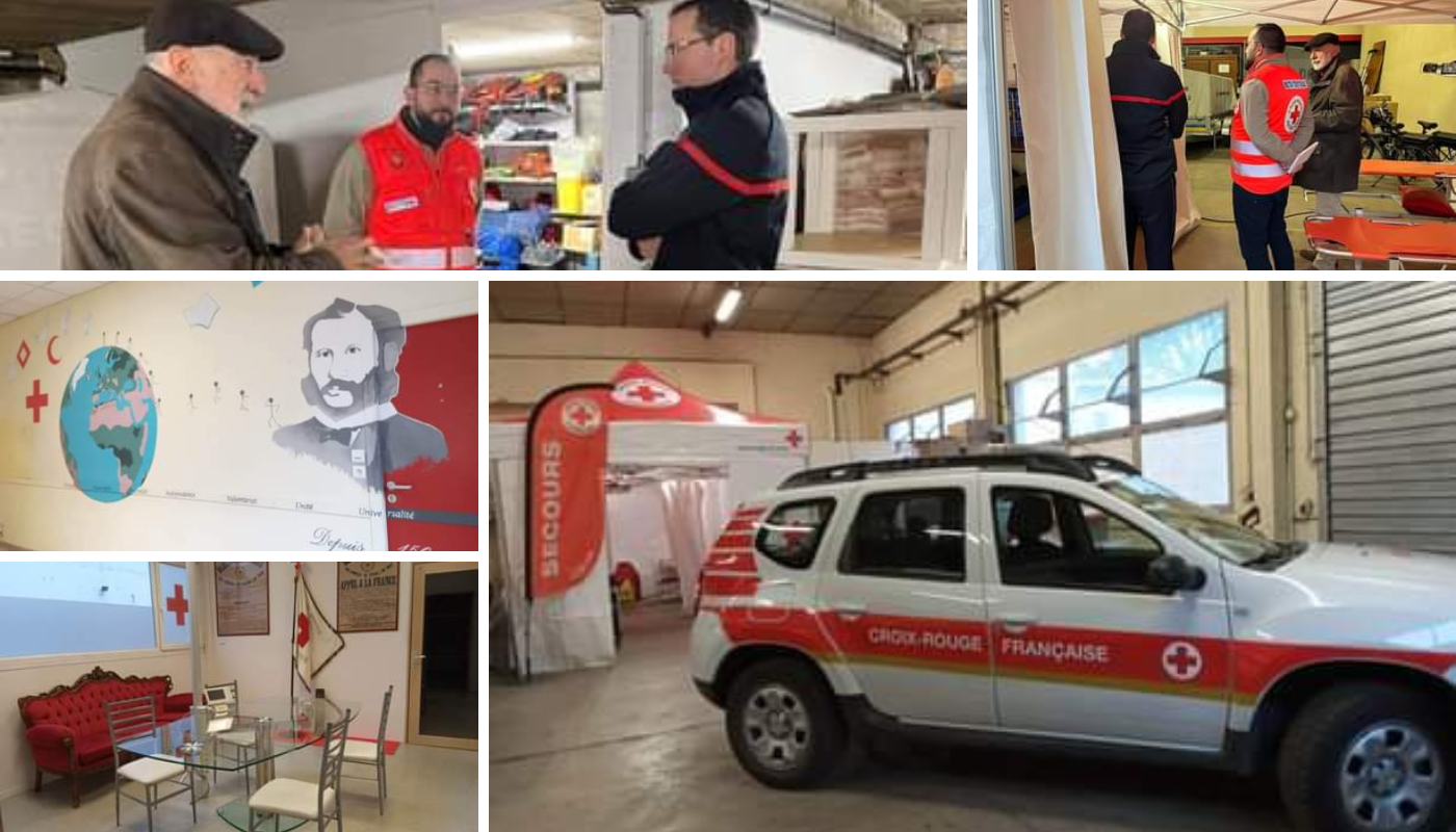 Visite du Colonel Koch à la Délégation Territoriale de la Croix-Rouge de l'Aube