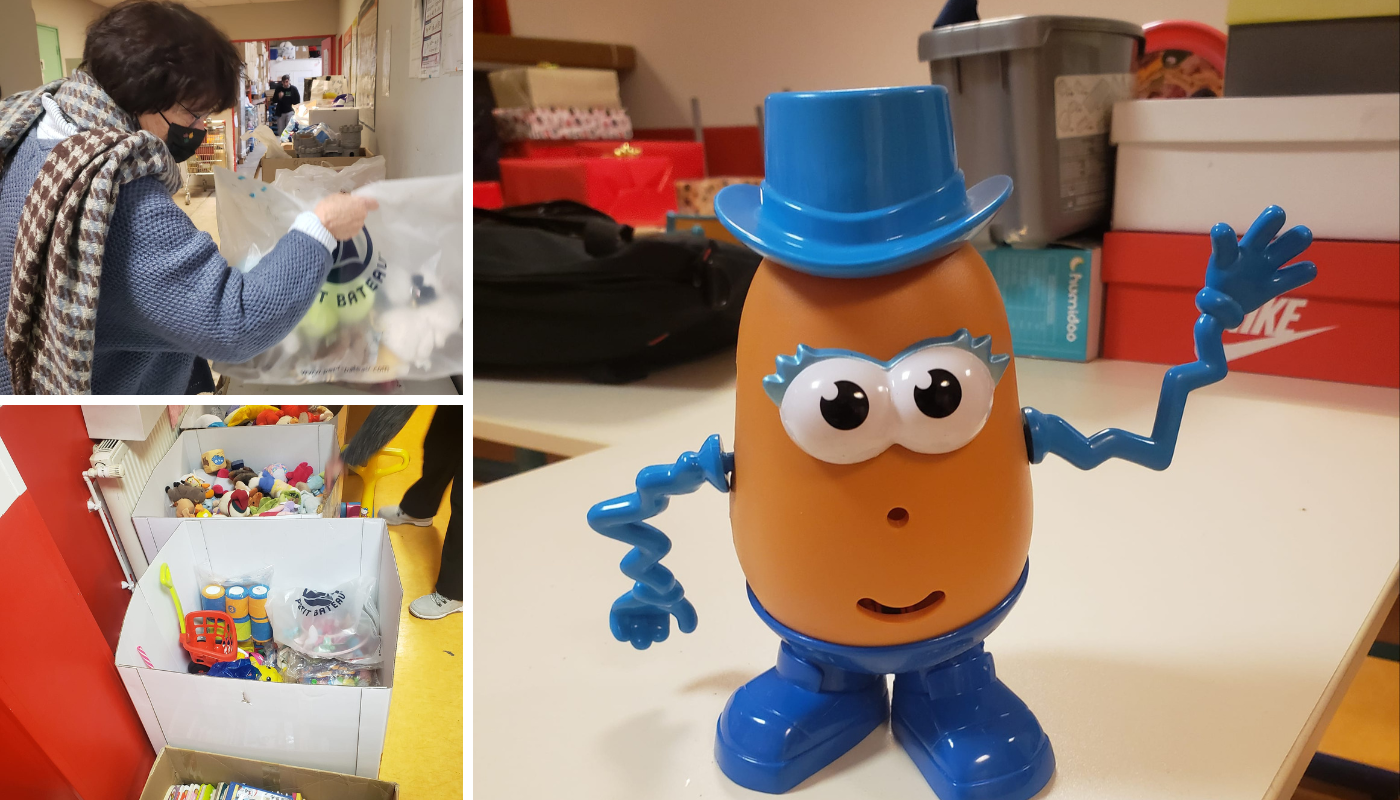distribution de jouets à l'unité locale du grans Troyes