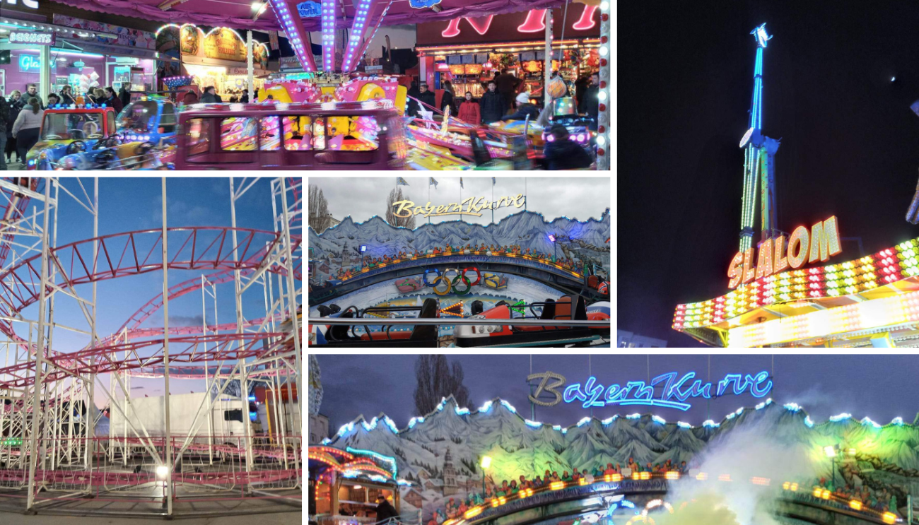 les manèges des foires de mars à Troyes