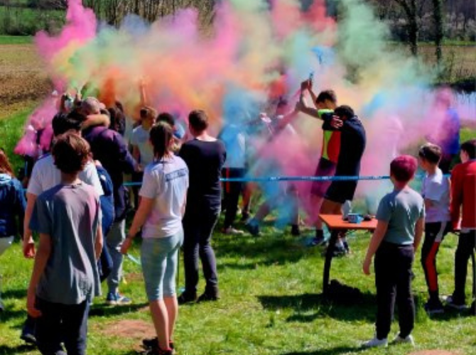 Color run au lycée de Crogny