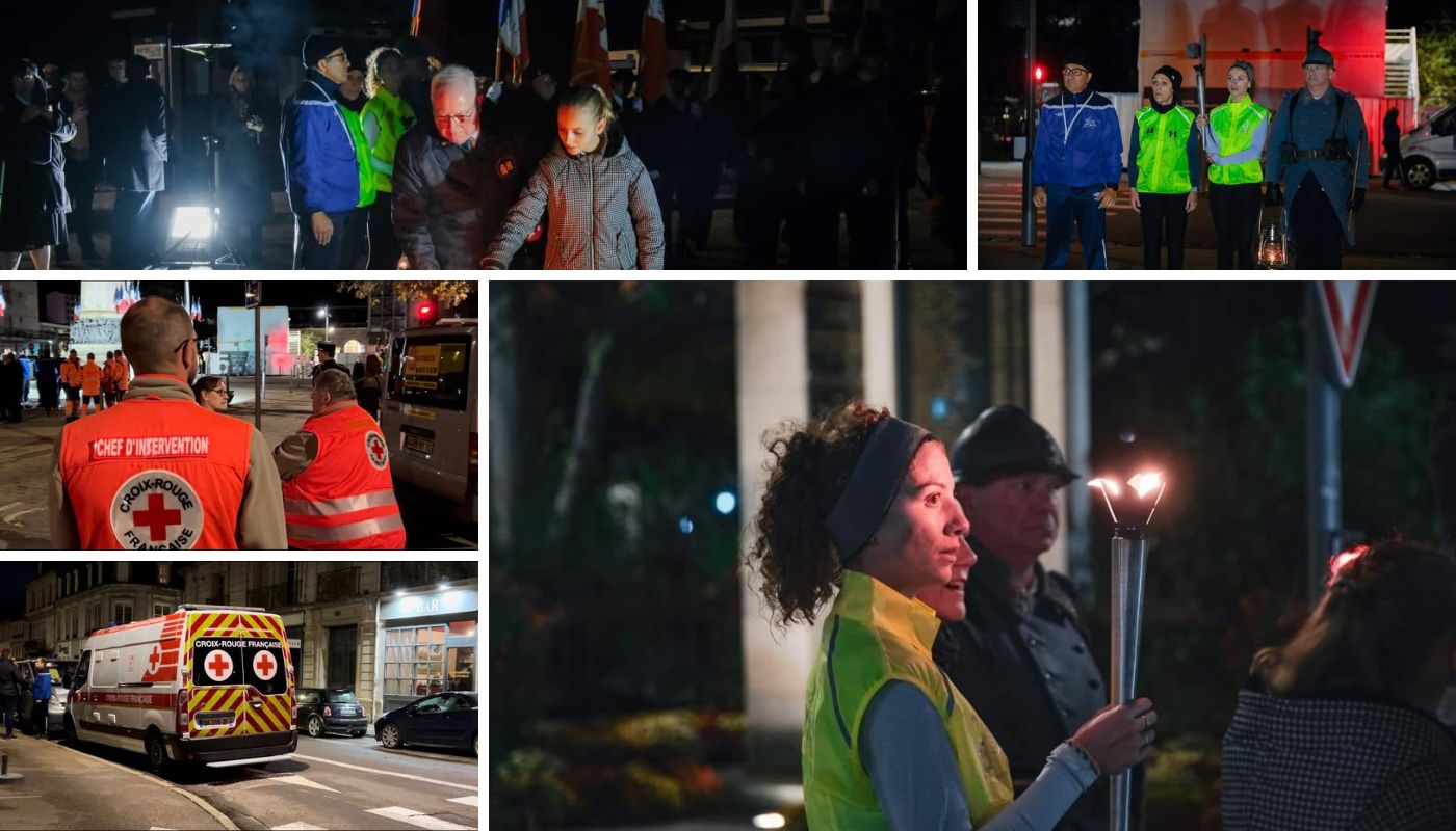 Relai de la flamme sacrée à Troyes