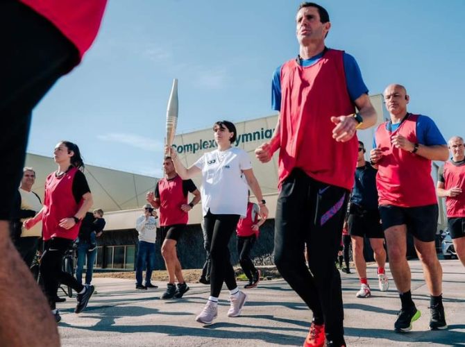 Test du relai de la flamme olympique