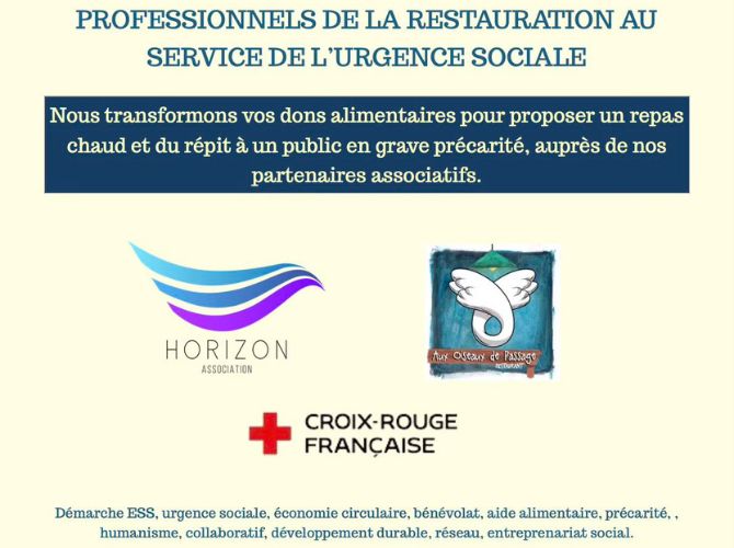 Les professionnels de la restauration au service de l&rsquo;urgence sociale