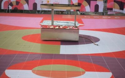 Arrivée de la flamme olympique au Cube