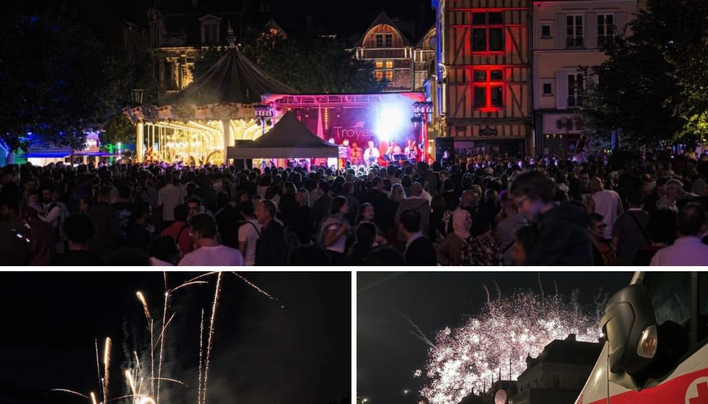 Feu d'artifice à Troyes